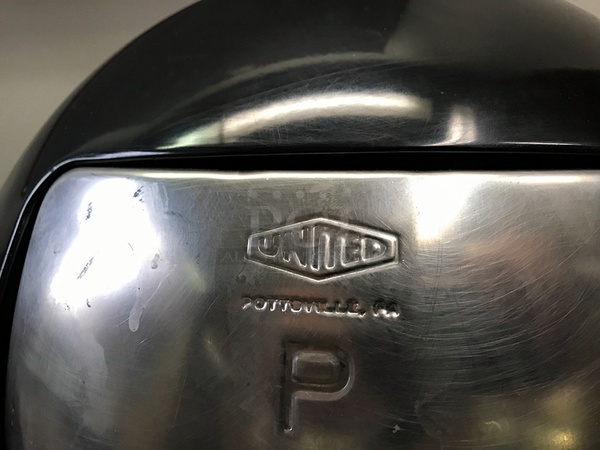 Two United Metal Receptacle Fire Fighter Pop-Top 15 Gallon Trash Cans - Image 2 of 2