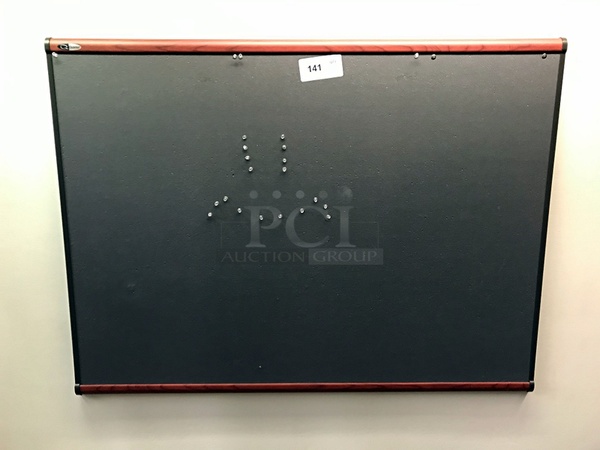 Quartet Wall Mounted Pin Board w/ Wood Trim - Image 1 of 2