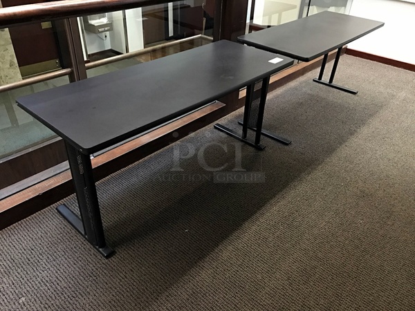 Two Black Desks - Image 1 of 1