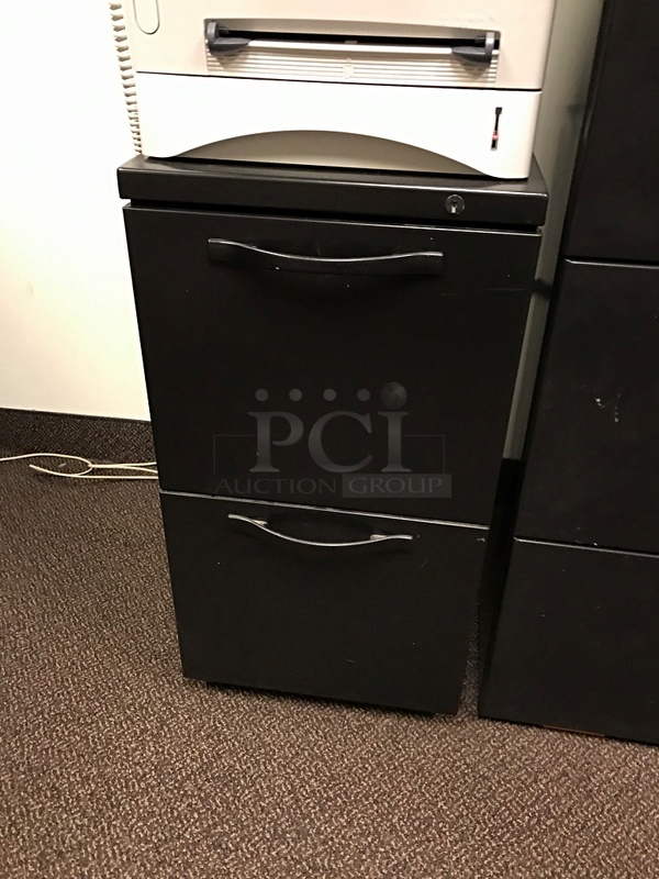 Five Drawer Lateral Filing Cabinet & Two Drawer Under Desk Filing Cabinet - Image 2 of 2