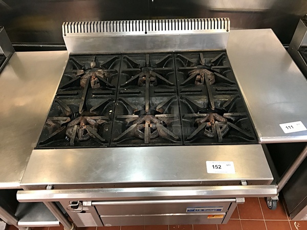US Range 6 Burner Natural Gas Range w/ Standard Oven, Tested & Working! - Image 2 of 4