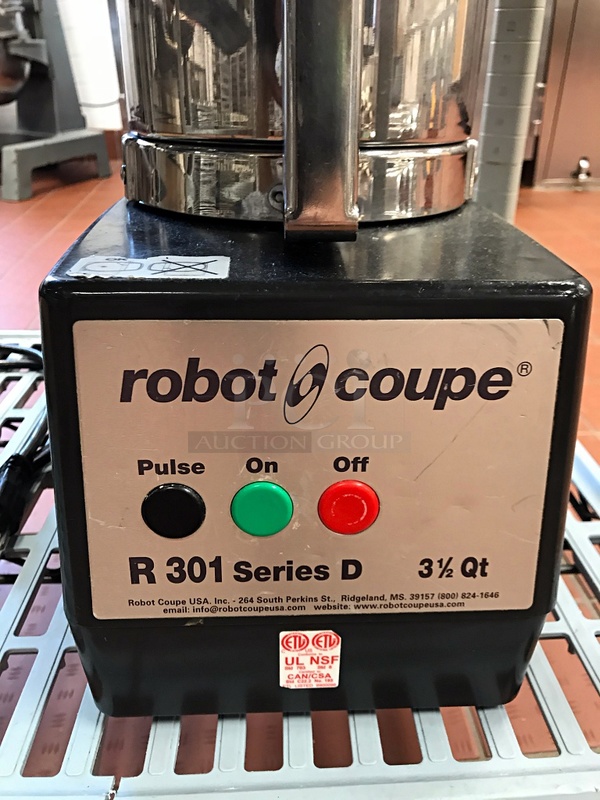 Robot Coupe R301 Series D Food Processor w/ Stainless Steel Bowl, 120v 1ph, Tested & Working - Image 2 of 3