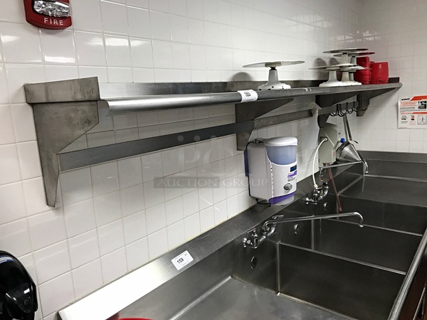 Stainless Steel Wall Mounted Shelf - Image 1 of 1