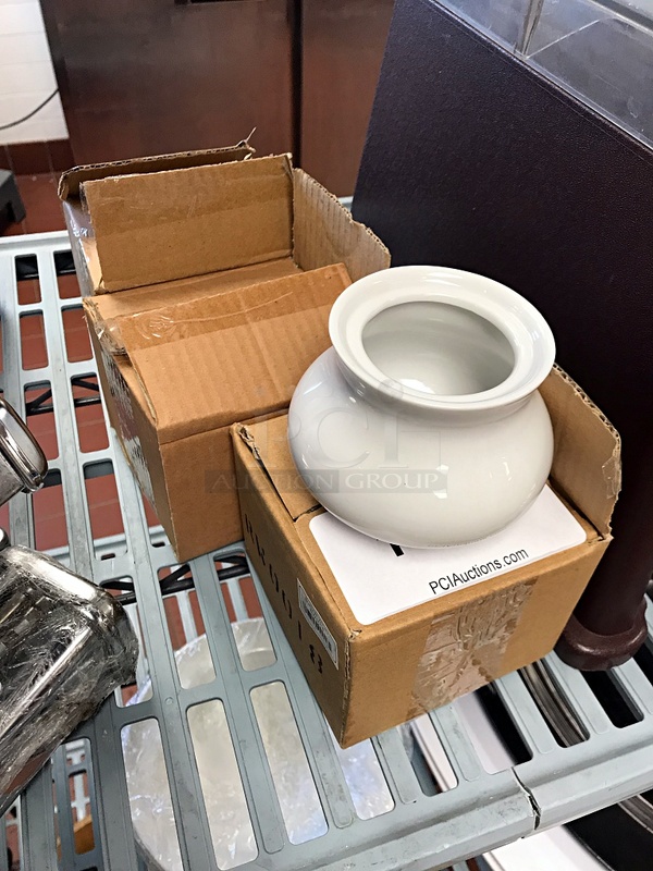 NEW IN BOX! Three Porcelain Sugar Pots w/ Lids - Image 1 of 2