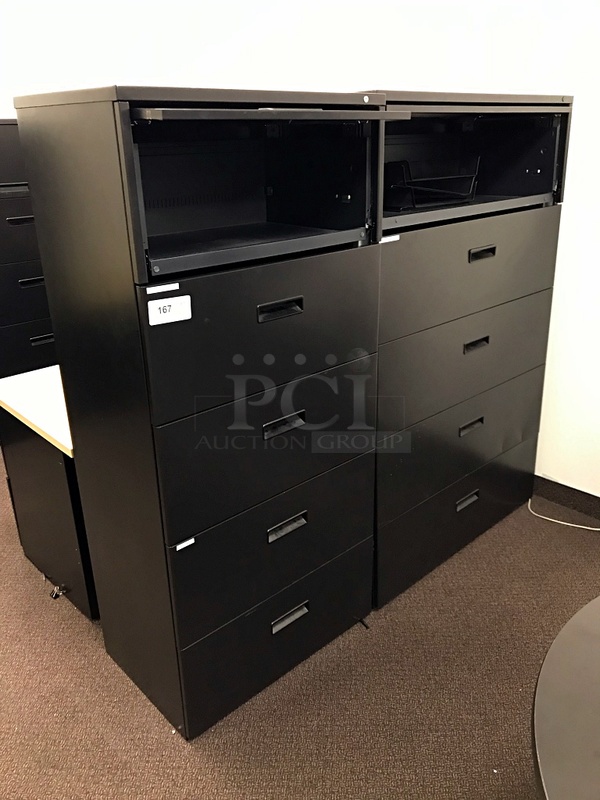 Two Five Drawer Lateral Filing Cabinets - Image 1 of 1