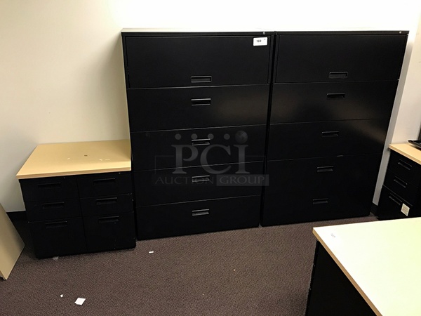 Four Filing Cabinets, Two Lateral & Two Standard