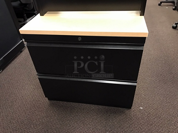 Two Desks & Under Desk Filing Cabinets & Herman Miller Book Shelf w/ Two Drawers - Image 2 of 4