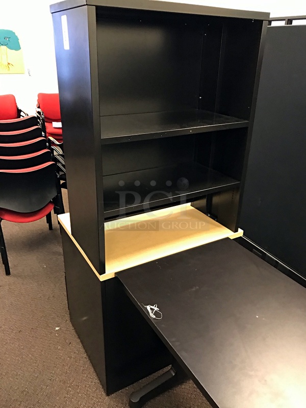 Two Desks & Under Desk Filing Cabinets & Herman Miller Book Shelf w/ Two Drawers - Image 3 of 4