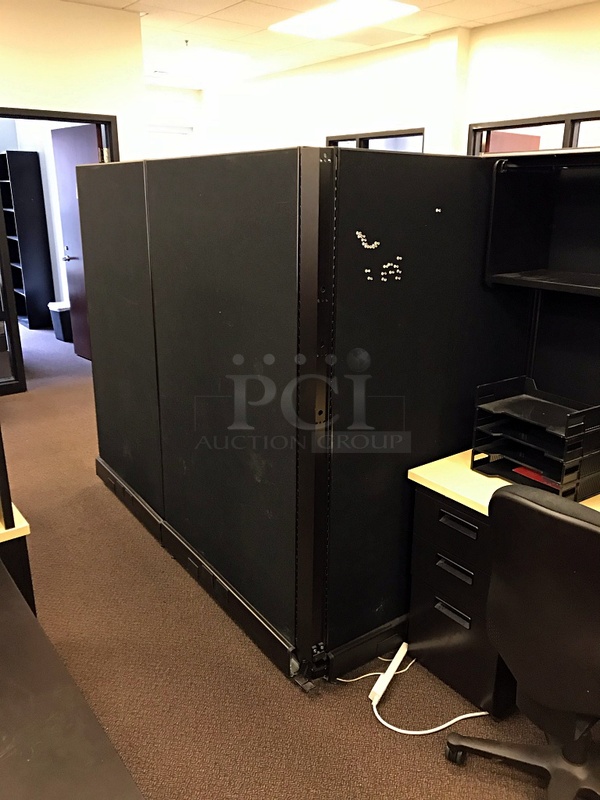 Three Herman Miller Workstations & Task Chairs w/ 2 Panel Left Hand Side Partition Wall - Image 3 of 3