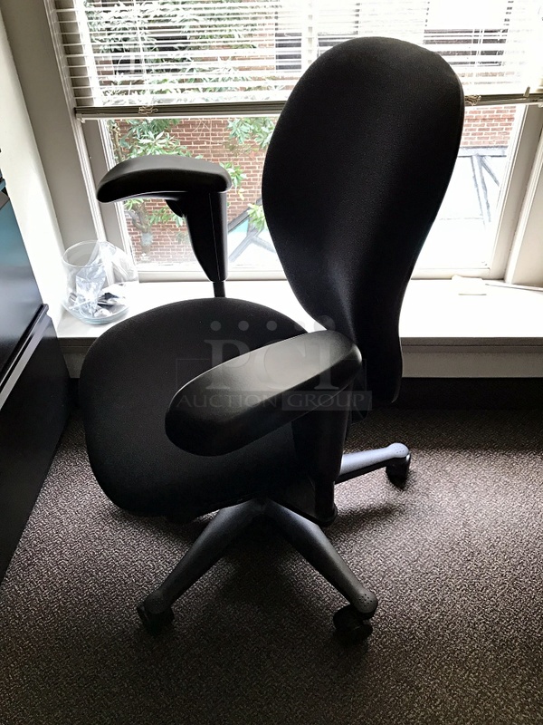 Herman Miller Corner Desk w/ Over Head Storage & Task Chair - Image 2 of 2
