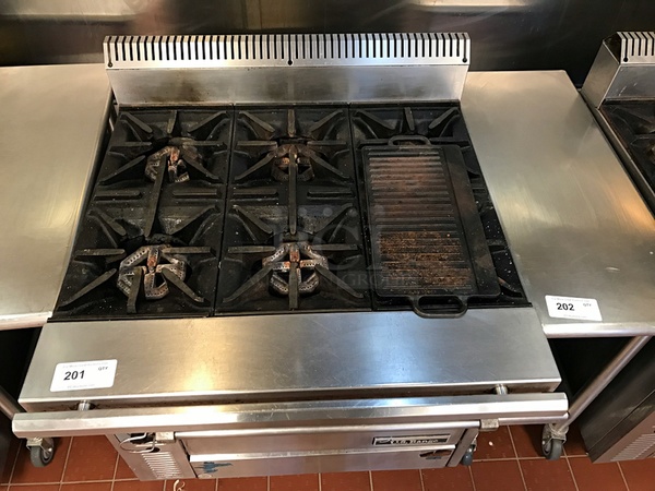 US Range 6 Burner Natural Gas Range w/ CONVECTION Oven, Tested & Working! - Image 2 of 4