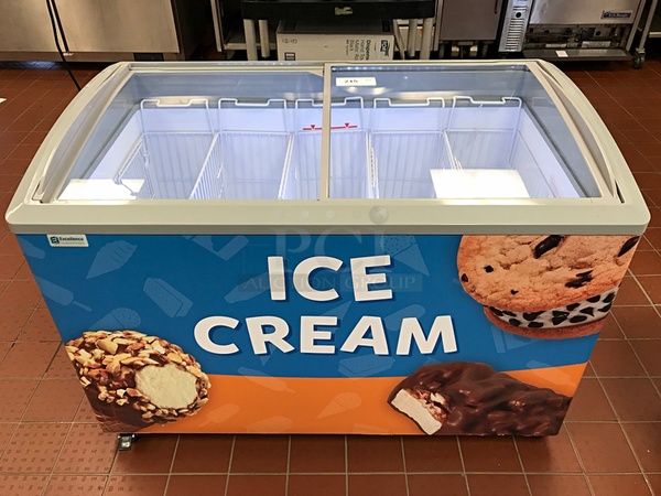 Excellence Industries VB-5L Ice Cream  Chest Freezer w/ Two Sliding Glass Doors, 115v 1ph, Tested & Working! - Image 1 of 5