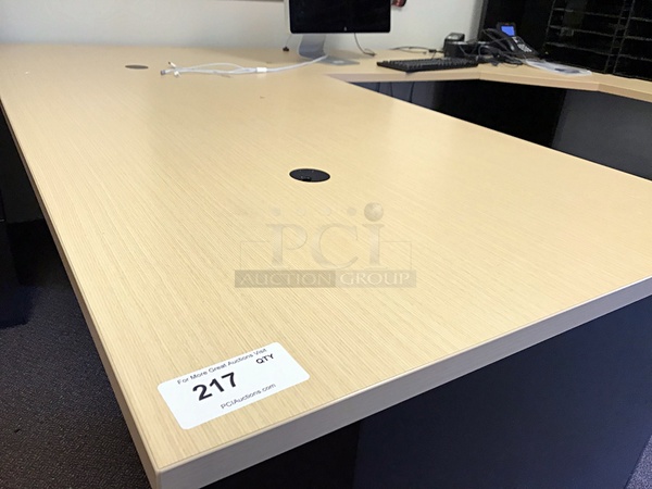 U Shaped Herman Miller Desk & Task Chair, Includes Desk Organizers - Image 4 of 4