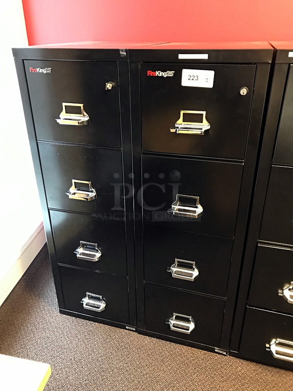 FireKing 25 UL 2 Hour Rated Fireproof Four Drawer Filing Cabinets w/ UL Listed High-Security Medeco Locks, We Have Keys (2x bid) - Image 1 of 4