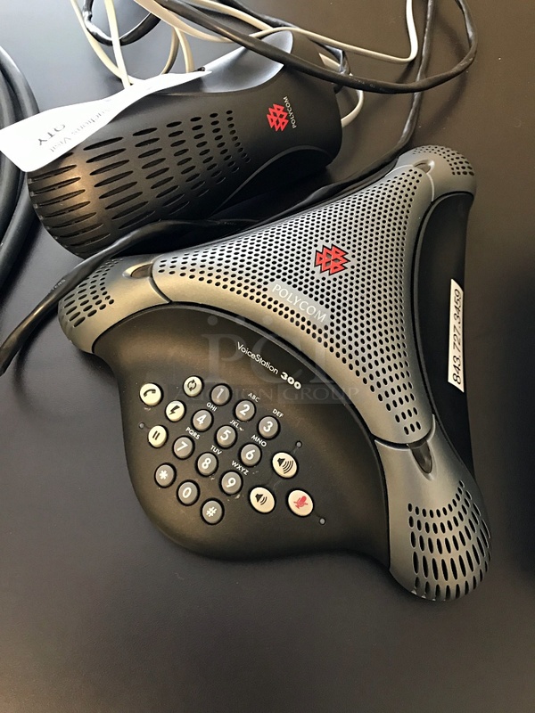 Polycom VoiceStation 300 is a small conference phone ideally suited for desktops, offices, and other small rooms. 110v 1ph - Image 1 of 3