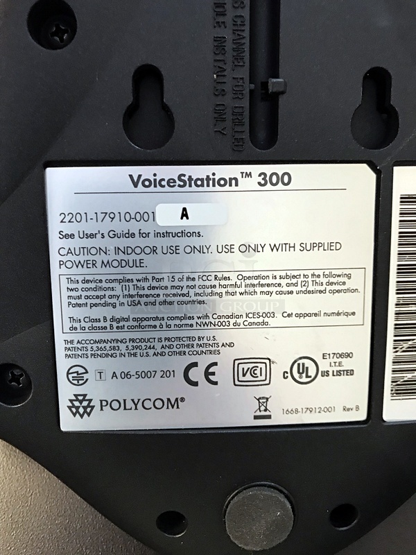 Polycom VoiceStation 300 is a small conference phone ideally suited for desktops, offices, and other small rooms. 110v 1ph - Image 3 of 3