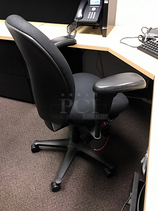 Herman Miller Corner Desk w/ Over Head Storage & Task Chair - Image 2 of 3