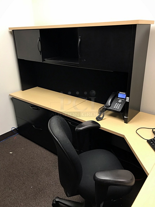 Herman Miller Corner Desk w/ Over Head Storage & Task Chair - Image 3 of 3