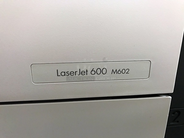 LaserJet 600 M602Mono Networkable Laser Printer on Portable Cart, 115v 1ph, Tested & Working! - Image 2 of 3