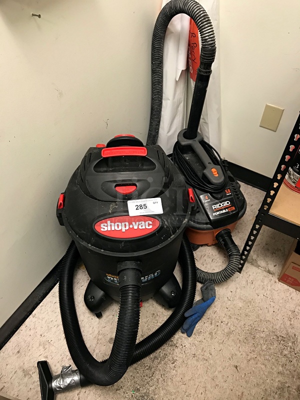 Two Portable Wet & Dry Shop Vacuums