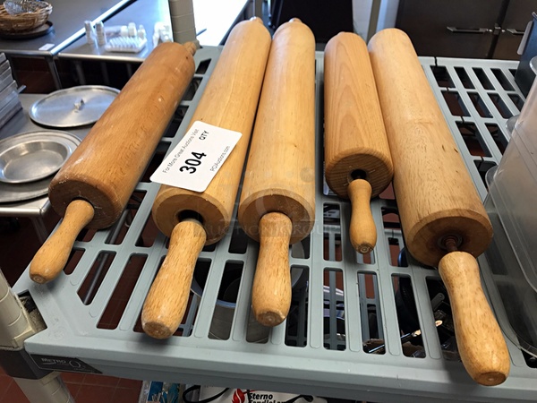 Five Wooden Rolling Pins