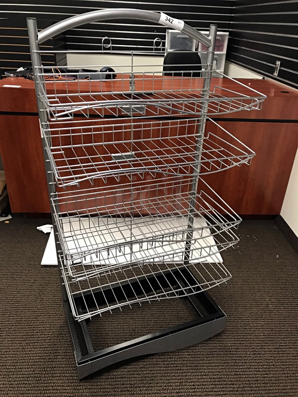 Silver Wire Chip Rack on Casters