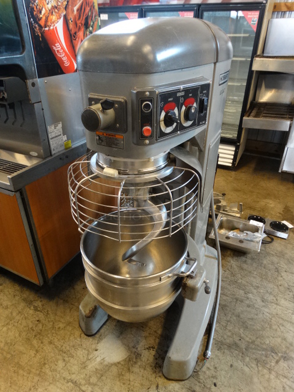 STUNNING! Hobart Legacy Model HL662 Commercial Floor Style 60 Quart Planetary Mixer w/ Stainless Steel Mixing Bowl, Dough Hook and Bowl Guard. 200-240 Volts, 1/3 Phase. 31x42x62. Tested and Working!
