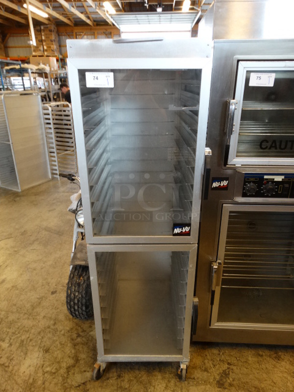 NICE! Nu Vu Metal Commercial Enclosed Pan Rack on Commercial Casters. 22x29x70