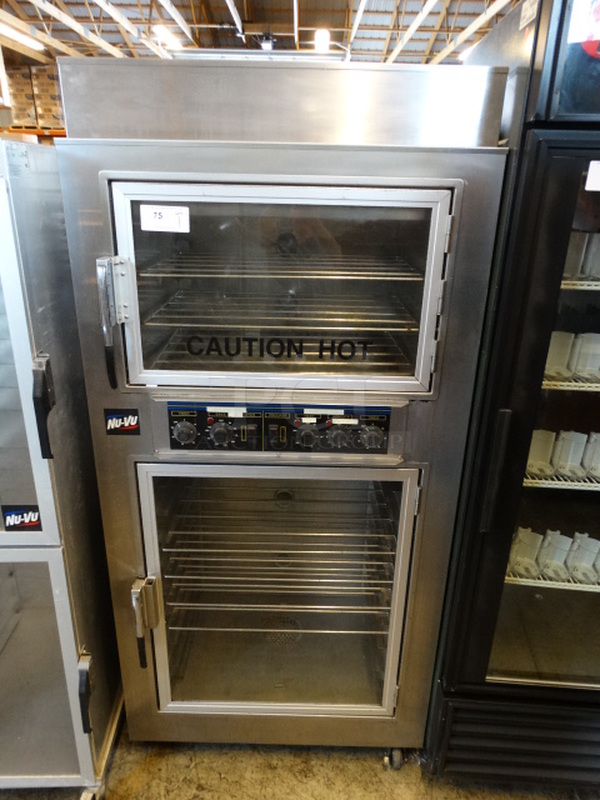 WOW! Nu Vu Model SUB-123 Stainless Steel Commercial Floor Style Electric Powered Oven Proofer on Commercial Casters. 208 Volts, 3 Phase. 36x28x77. Tested and Working!
