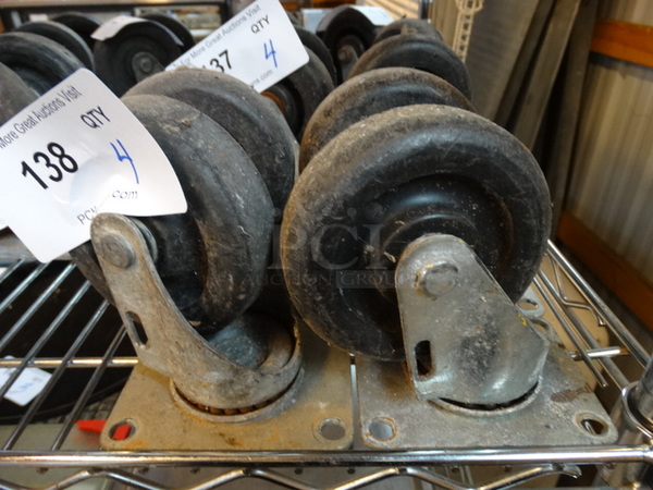 4 Commercial Casters. 4x3x5. 4 Times Your Bid!