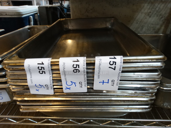 5 Stainless Steel Full Size Drop In Bins. 1/1x2. 5 Times Your Bid!