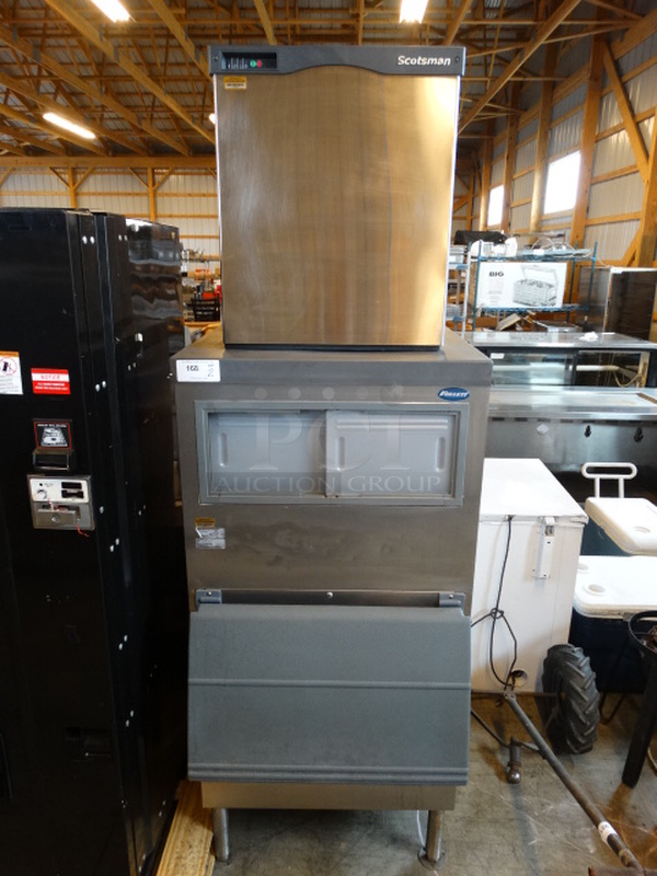 2 AWESOME! Items; Scotsman Model N1322W-32A Stainless Steel Commercial Ice Machine Head and Follett Stainless Steel Commercial Ice Machine Bin. 208-230 Volts, 1 Phase. 30x39x91. 2 Times Your Bid! Makes One Unit