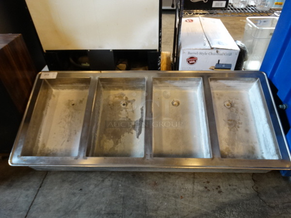 Stainless Steel Commercial 4 Well Steam Table Drop In. 57x24x10