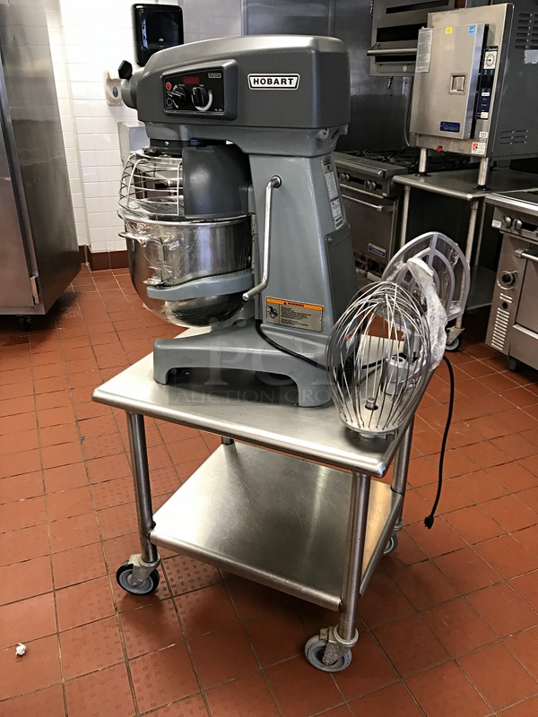 Excellent! Hobart Legacy HL200 20 Qt. Commercial Planetary Stand Mixer w/ Accessories & 15 Minute Timer, Includes Stainless Steel Stand on Casters, 120v 1ph, Tested & Working 
