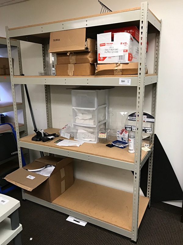 Three Heavy Duty Storage Rack w/ 4 Adjustable Shelves