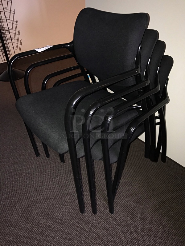 Four Stackable Herman Miller Task Chairs