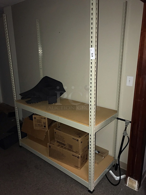 Heavy Duty Storage Rack w/ Two Shelves & Chrome Wire Metro Rack w/ Five Shelves
