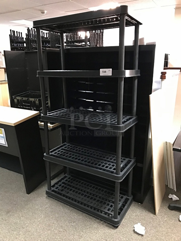 Medium Duty Plastic Rack w/ Five Shelves