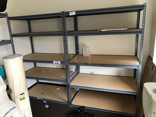 Two Heavy Duty Storage Racks w/ Five Adjustable Shelves