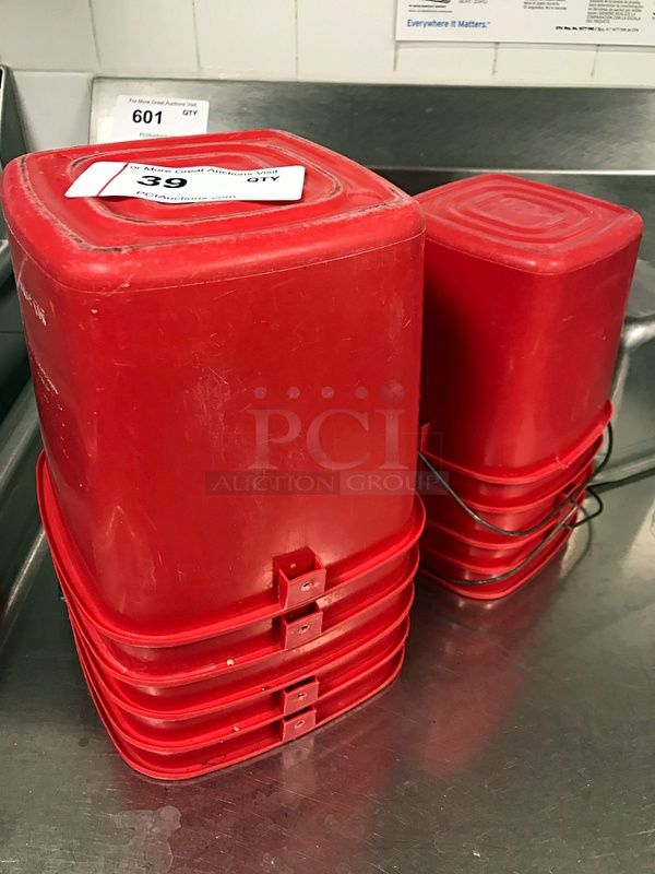 Red Sanitizer Buckets