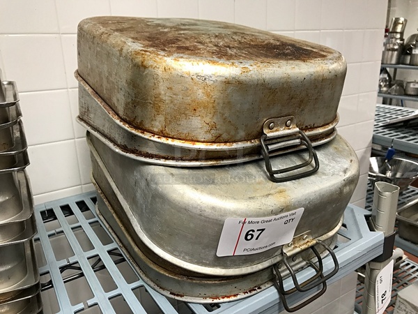 Five Heavy Duty Aluminum Baking Pans