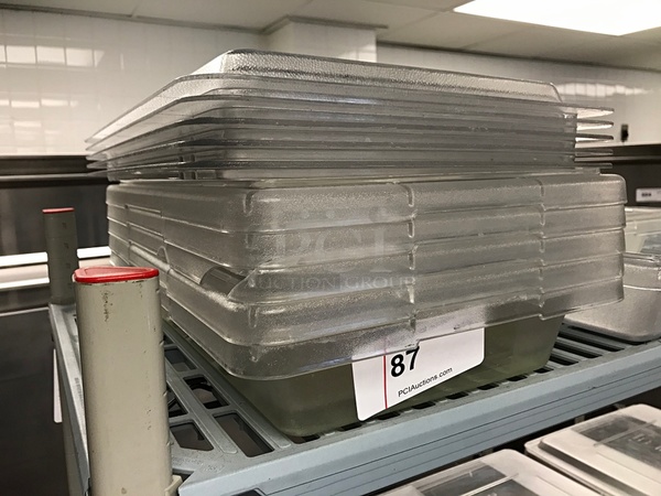 Five Half Size Cambro Salad Containers w/ Lids
