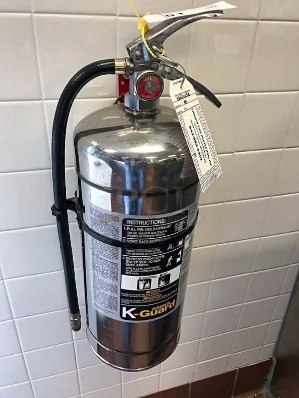 Ansul K-Guard Wet Chemical Fire Extinguisher, Current Inspection