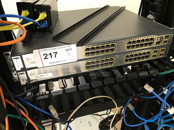 Cisco Catalyst 3750G Series 48 Port Switch w/ 4 Gigabit Ports, Tested & Working! (2x bid)
