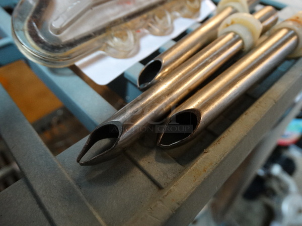 All One Money! Lot of 3 Metal Donut Filler Spouts w/ Piece of Hopper! - Image 3 of 4