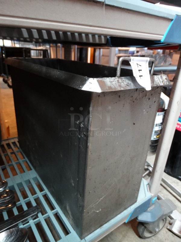 Metal Bin w/ Handles. 22x10x17