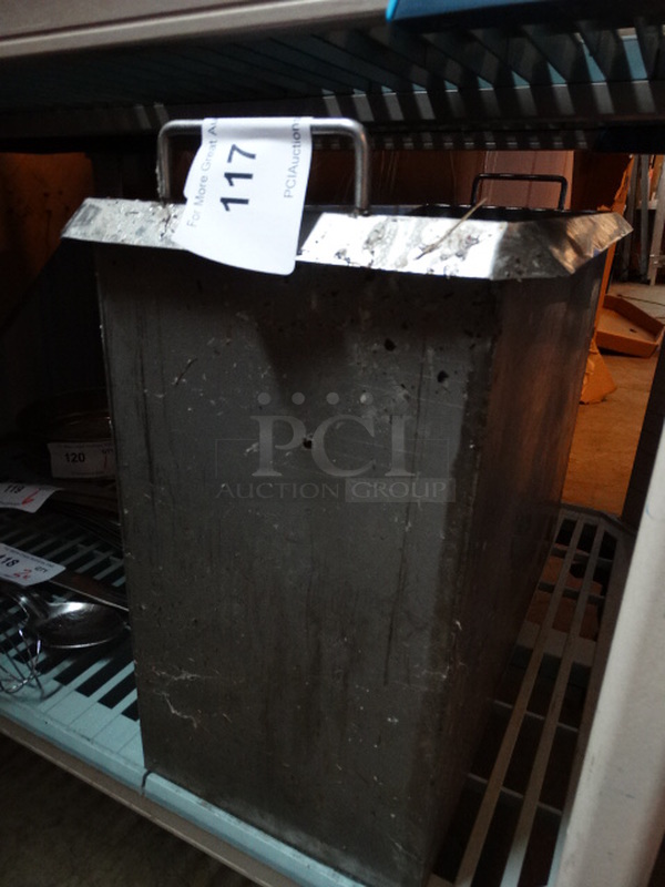 Metal Bin w/ Handles. 22x10x17 - Image 3 of 4