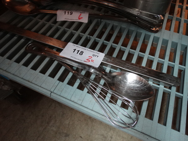 3 Various Metal Items; Adapter, Serving Spoon, Whisk. 3 Times Your Bid! - Image 1 of 2