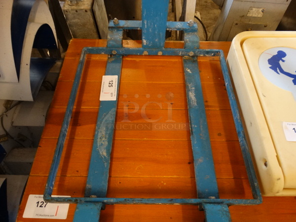 Metal Blue Dolly on Casters. 19x28x16 - Image 3 of 4
