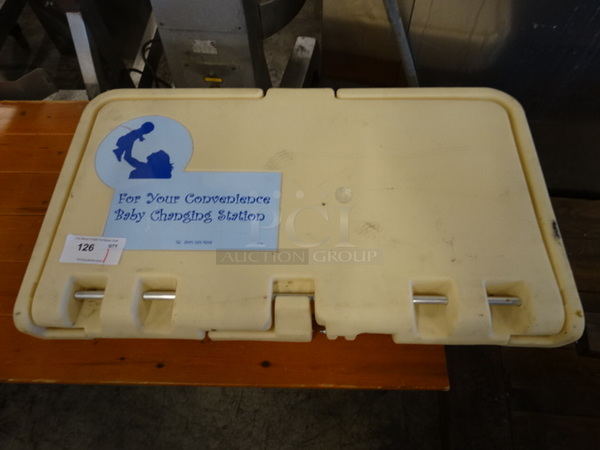White Poly Wall Mount Diaper Changing Station. 35x20x4 - Image 3 of 6